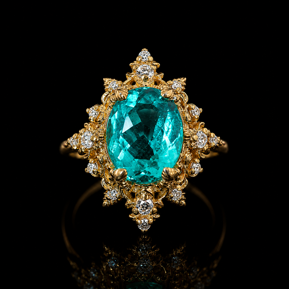 One Of A Kind: Crown Of The Light Colombian Emerald Ring in 14K and 18K Gold