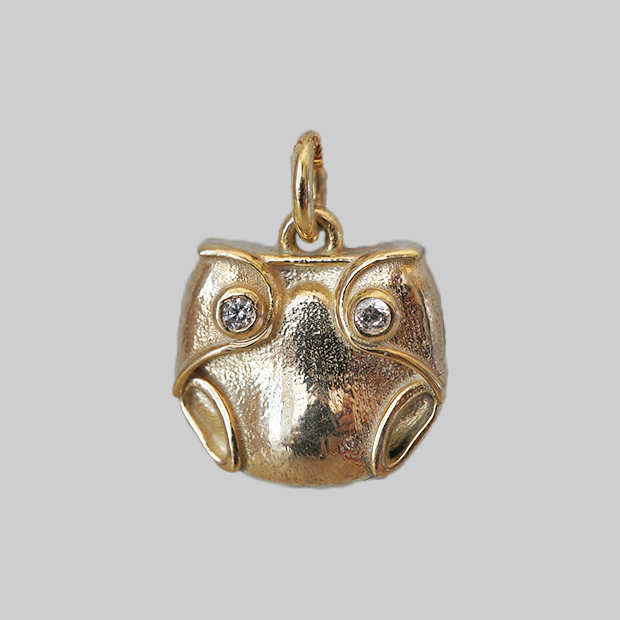 Little One, solid gold baby charm