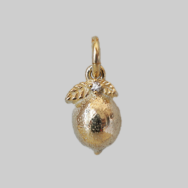 Little Zest, solid gold lemon charm