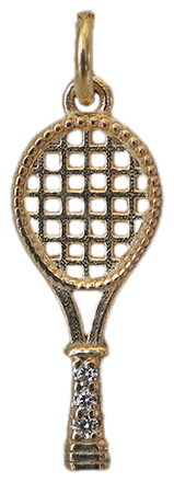 Ace tennis racket charm
