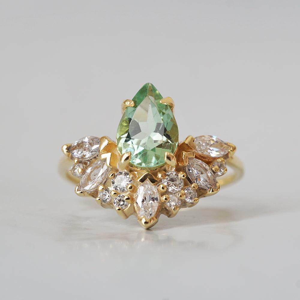 14K Parisian Mint Green Tourmaline Ring - Tippy Taste Jewelry