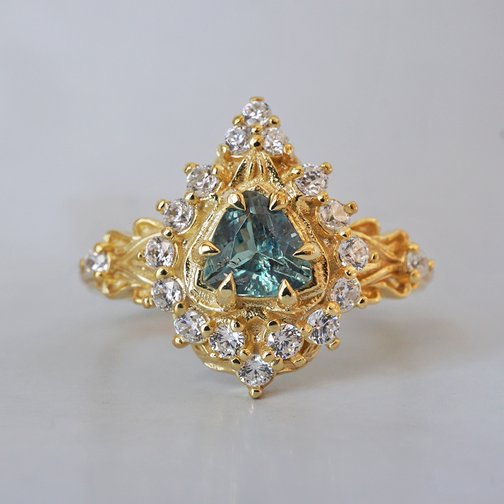 One Of A Kind: Secret Garden Alexandrite Diamond Ring in 14K and 18K Gold