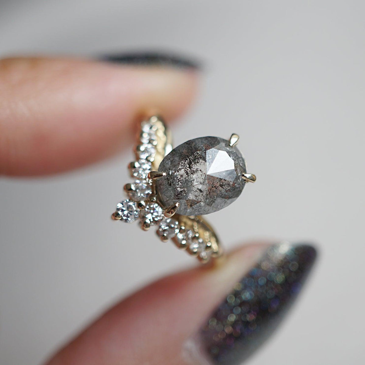 Limited Edition: 1.42 Carat All A Dream Salt & Pepper Diamond Engagement Ring - Tippy Taste Jewelry