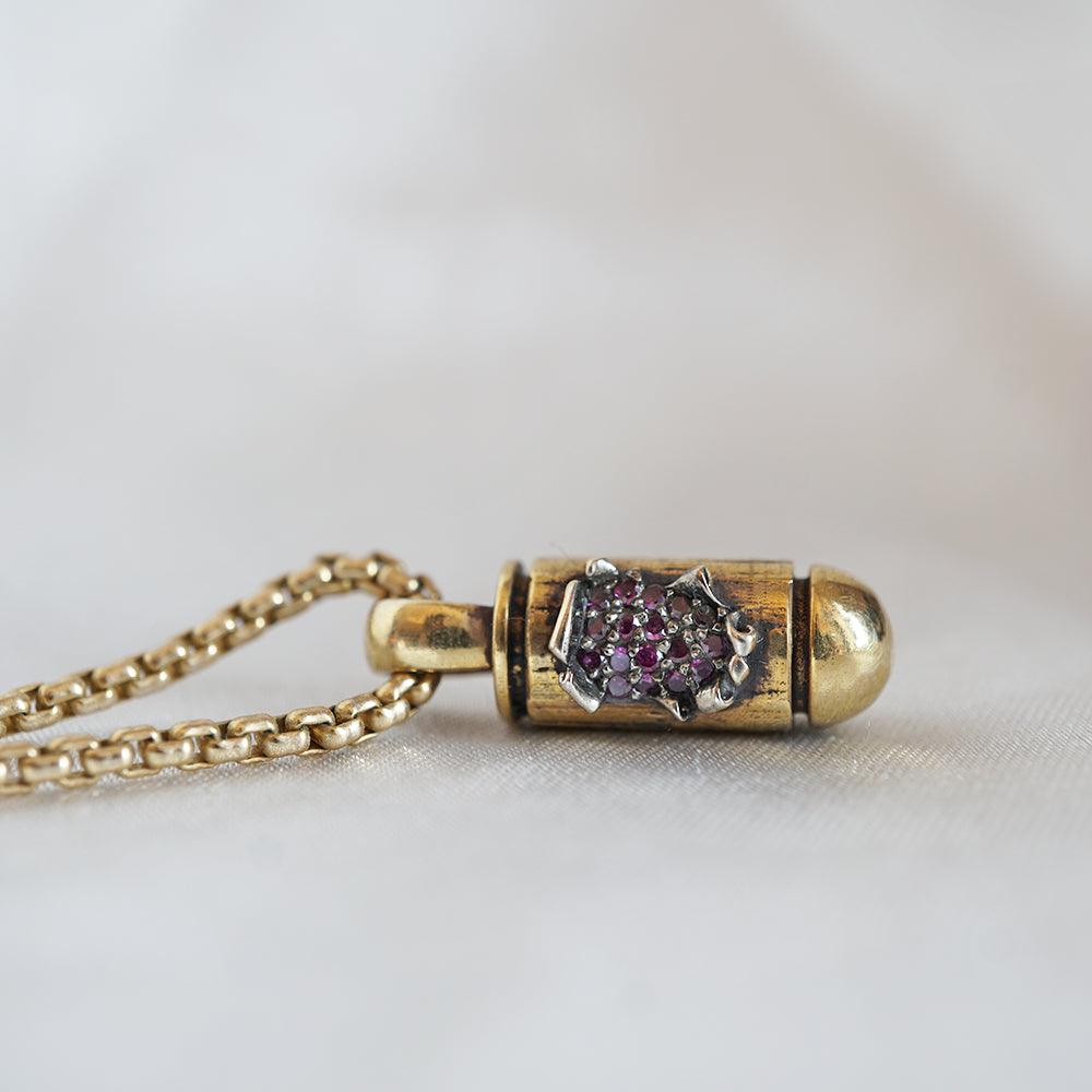 Rubies Bullet Necklace - Tippy Taste Jewelry
