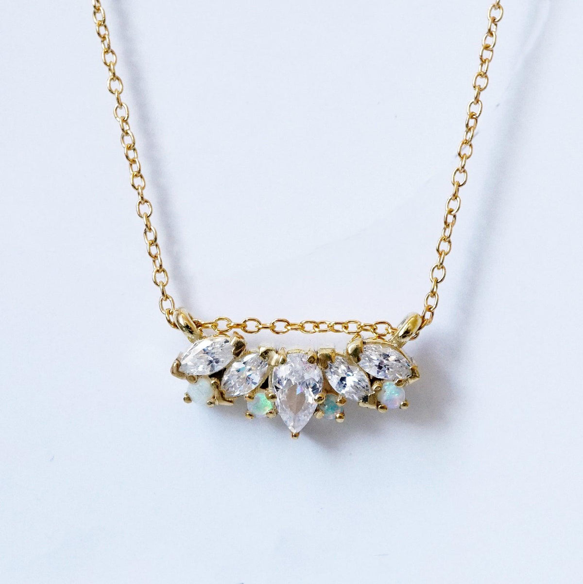 Opal Marquise Horizon Pendant - Tippy Taste Jewelry