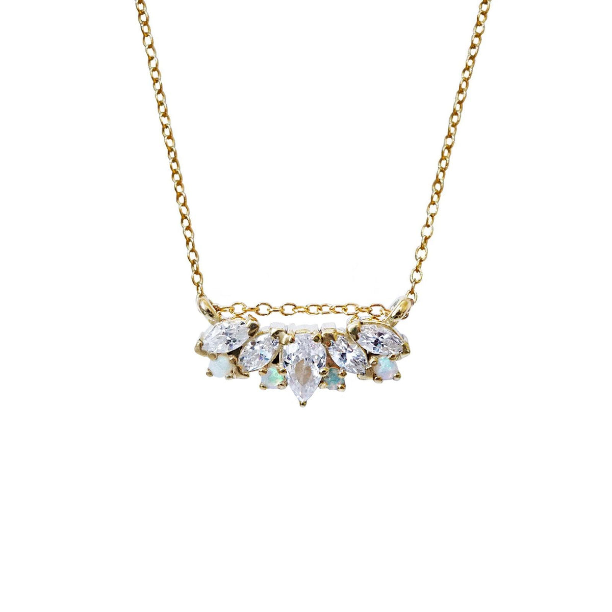 Opal Marquise Horizon Pendant - Tippy Taste Jewelry