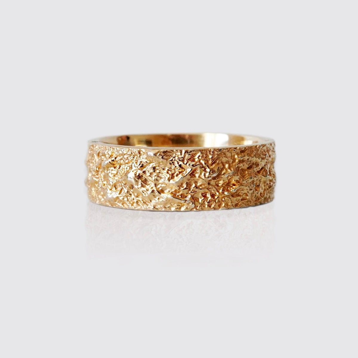 Meteoroid Ring Band in Sterling Silver, 14K and 18K Gold, 7.2mm - Tippy Taste Jewelry
