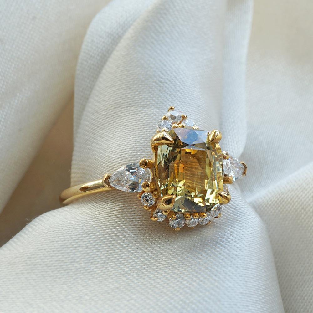 One Of A Kind: Dreamy Parti Sapphire Diamond Ring - Tippy Taste Jewelry
