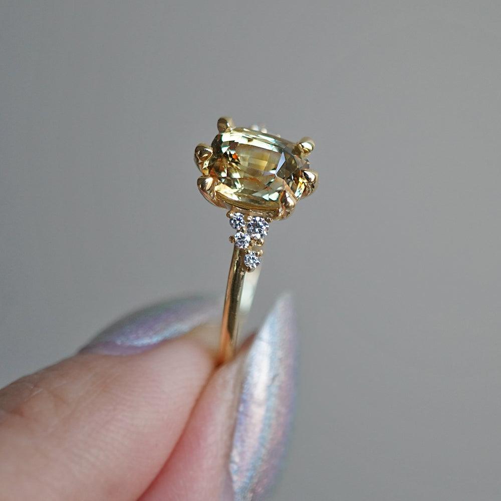 One Of A Kind: Parti Sapphire Cluster Diamond Ring - Tippy Taste Jewelry