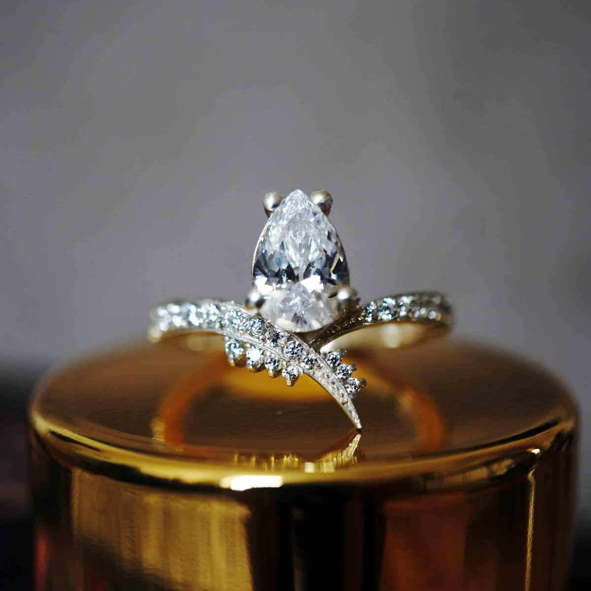 Limited Edition: Manhattan Diamond Pear Ring - Tippy Taste Jewelry