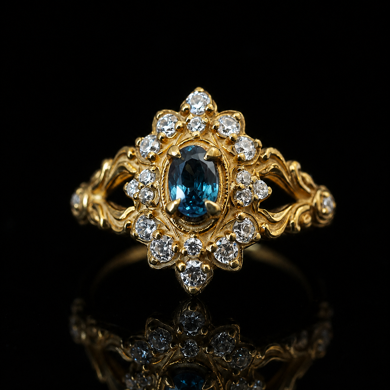 One Of A Kind: Starry Muse Alexandrite Diamond Ring in 14K and 18K Gold