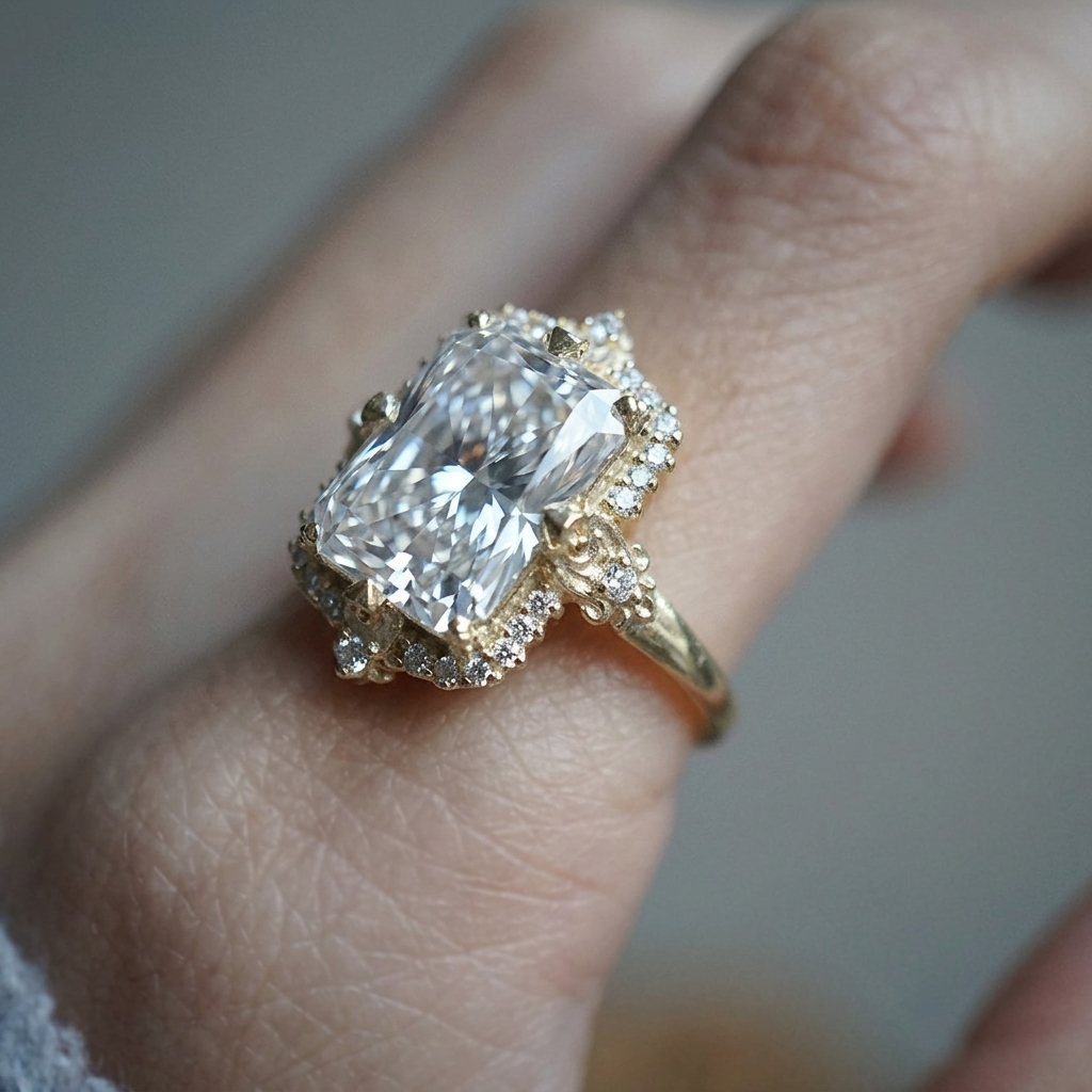 Imperium Noctis Lab Grown Diamond Ring in 14K and 18K Gold, 5.34ct