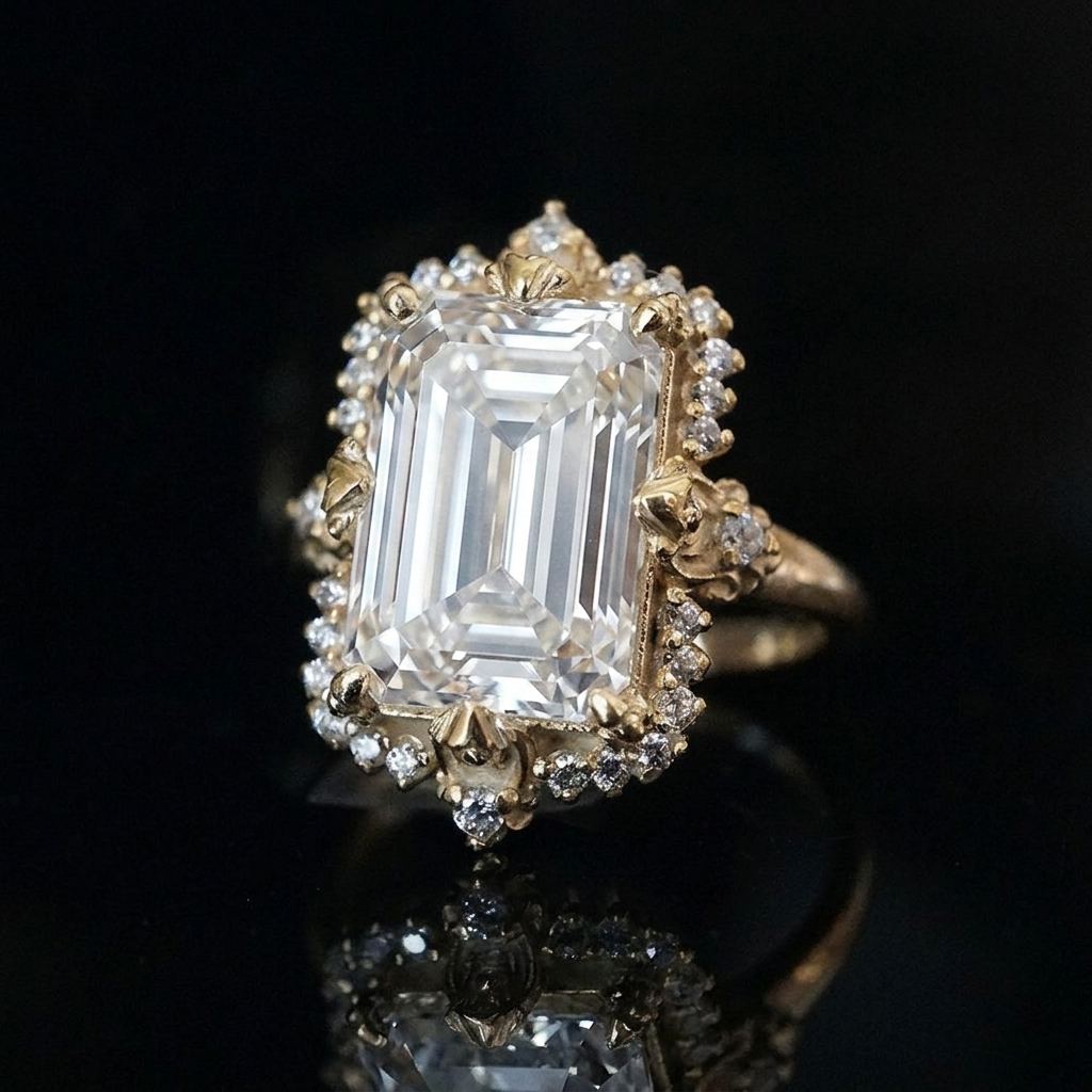 Imperium Noctis Lab Grown Diamond Ring in 14K and 18K Gold, 5.34ct