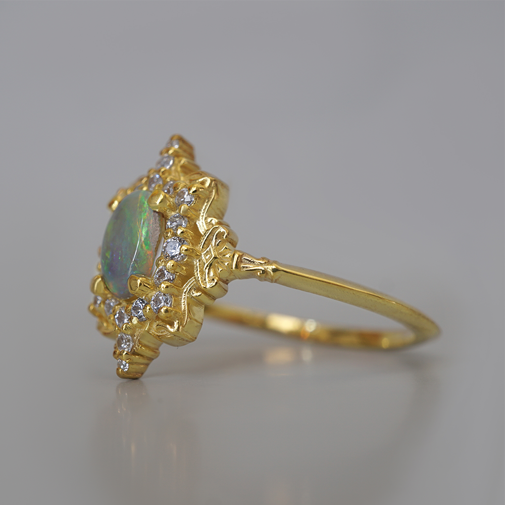 Liora Opal Diamond Ring in 14K and 18K Gold