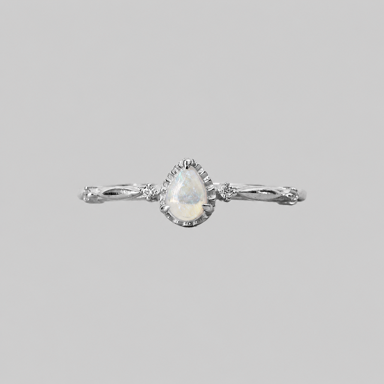 Opal Mist Diamond Ring in Sterling Silver