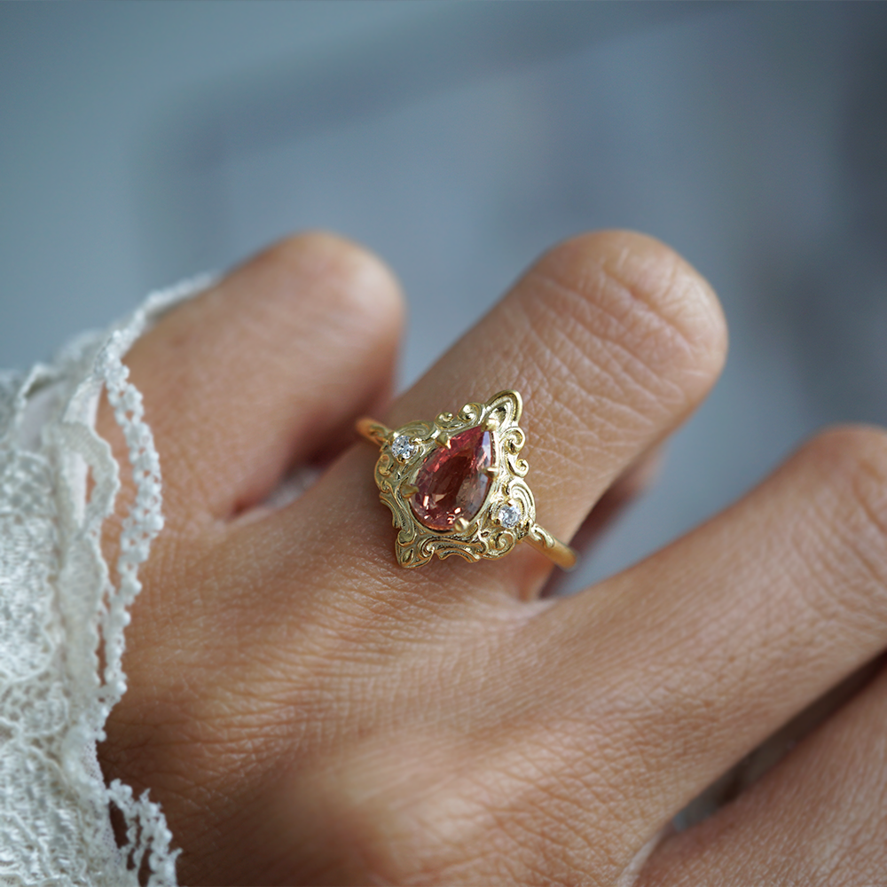 One Of A Kind: Amber Reverie Sapphire Ring in 14K and 18K Gold