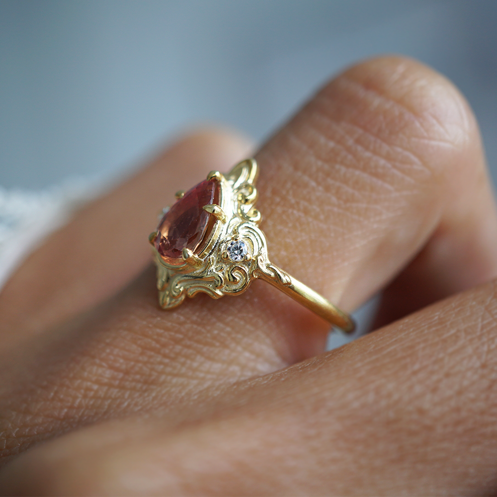 One Of A Kind: Amber Reverie Sapphire Ring in 14K and 18K Gold