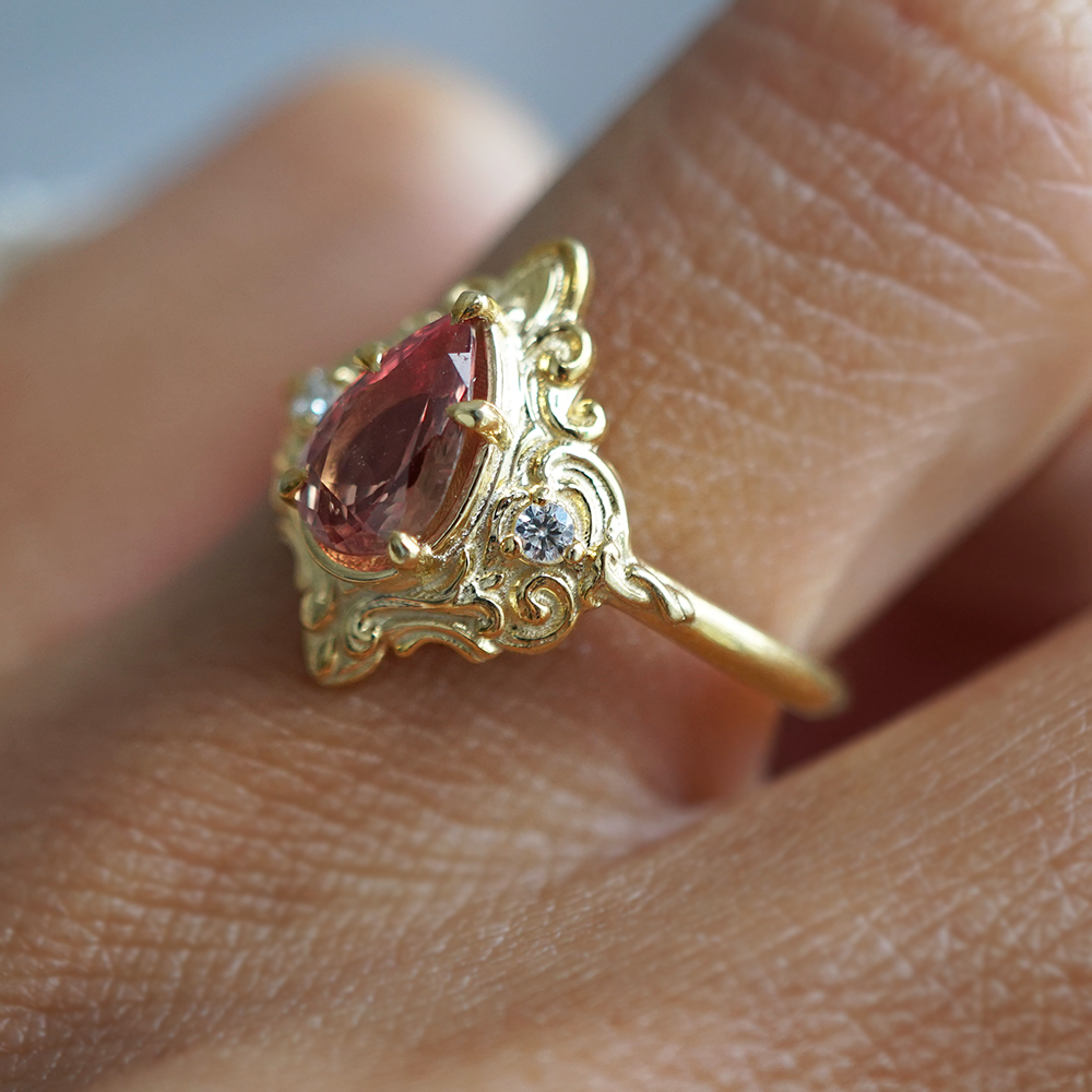 One Of A Kind: Amber Reverie Sapphire Ring in 14K and 18K Gold