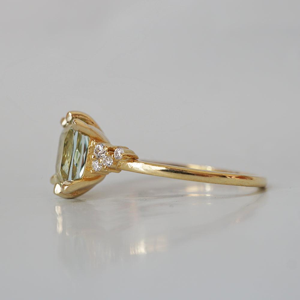 One Of A Kind: Aquamarine Cluster Diamond Ring