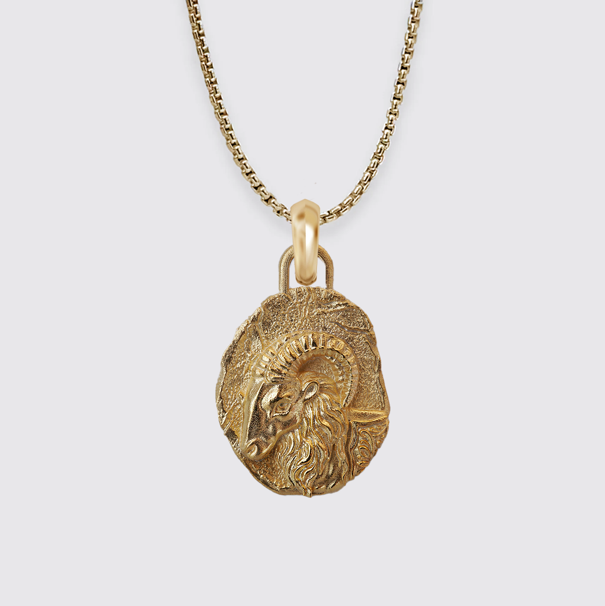 Aries Zodiac Pendant in Sterling Silver and 14K Gold