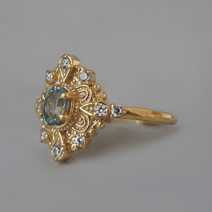 Limited Edition: Aurora Veil Alexandrite Ring in 14K and 18K Gold