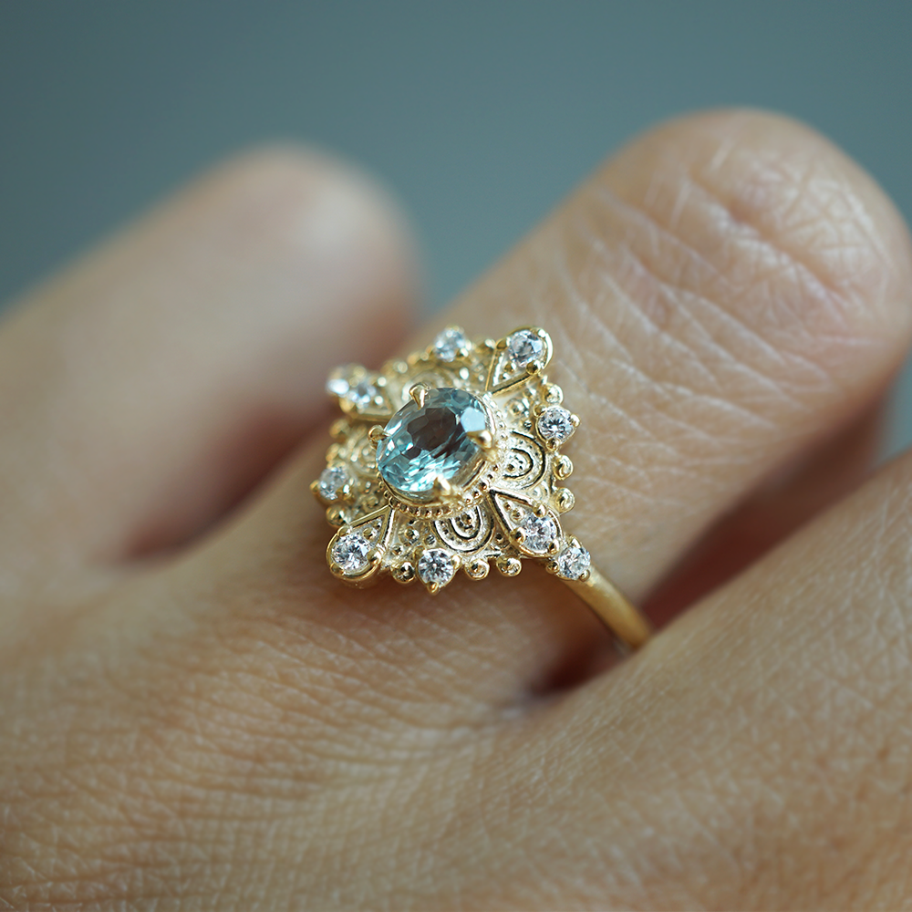 Limited Edition: Aurora Veil Alexandrite Ring in 14K and 18K Gold