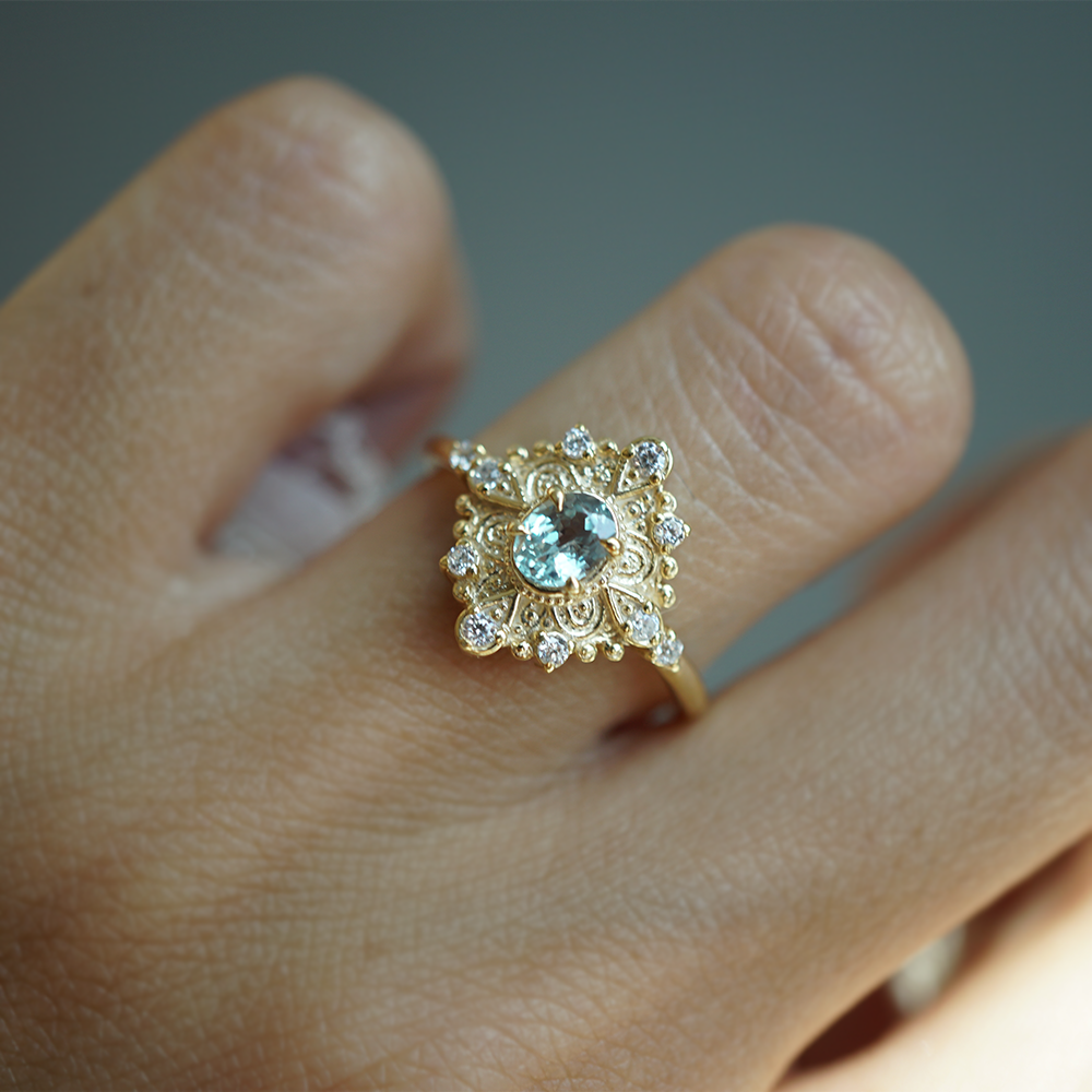 Limited Edition: Aurora Veil Alexandrite Ring in 14K and 18K Gold