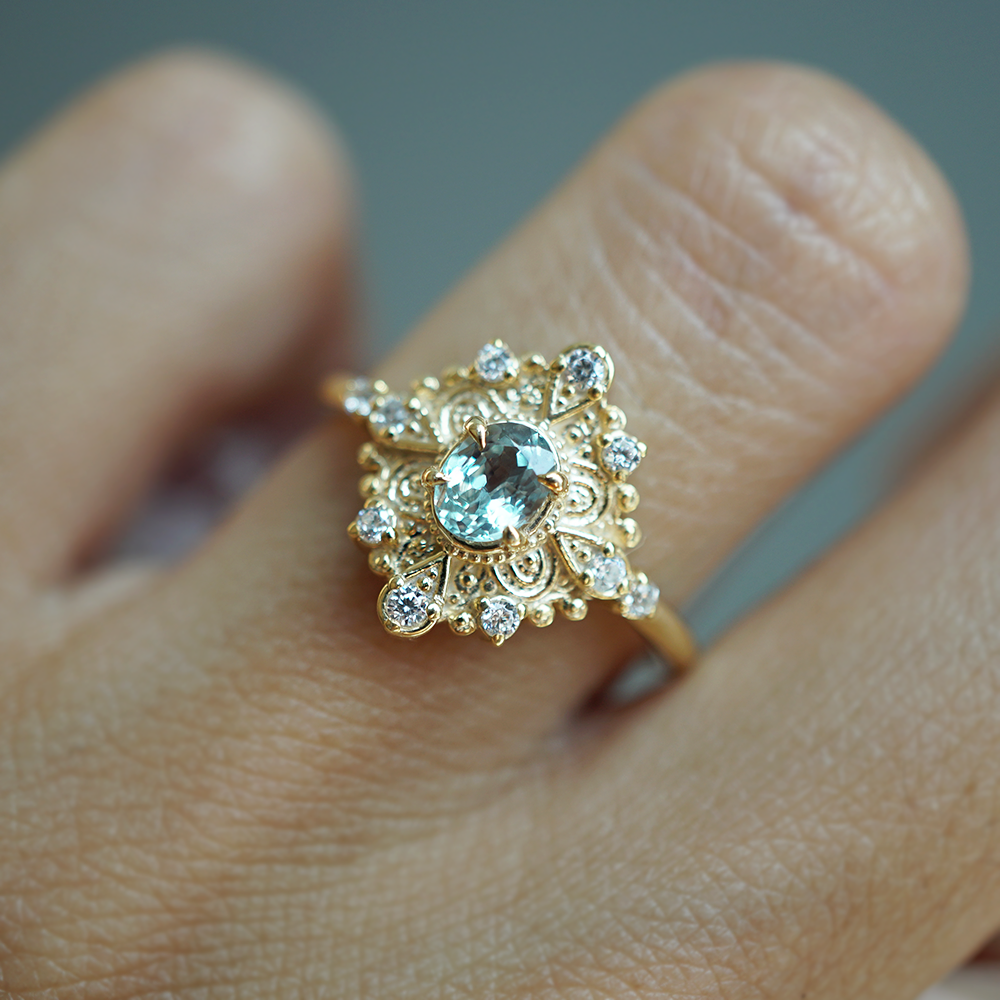 Limited Edition: Aurora Veil Alexandrite Ring in 14K and 18K Gold