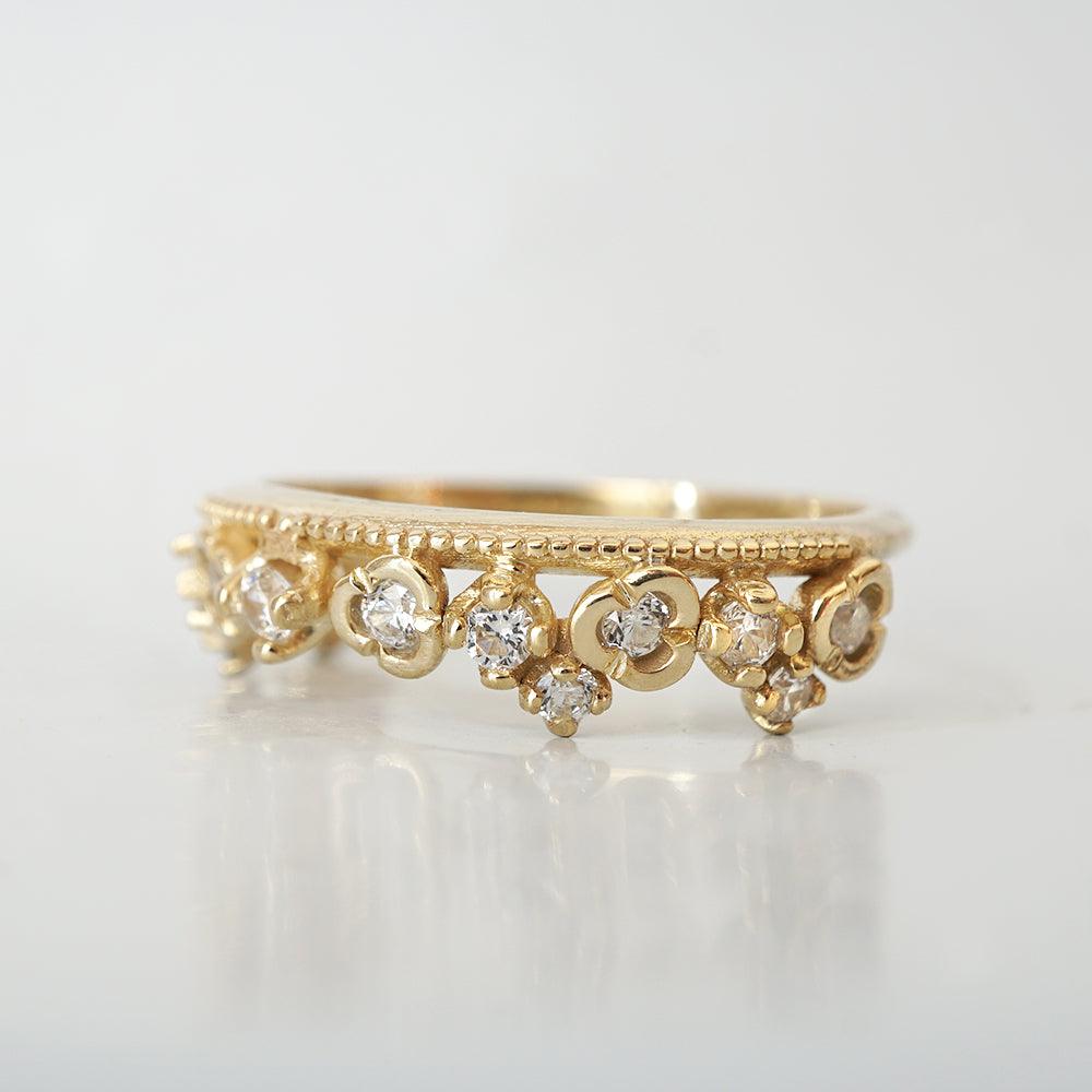 Swan Diamond Ring Band - Tippy Taste Jewelry