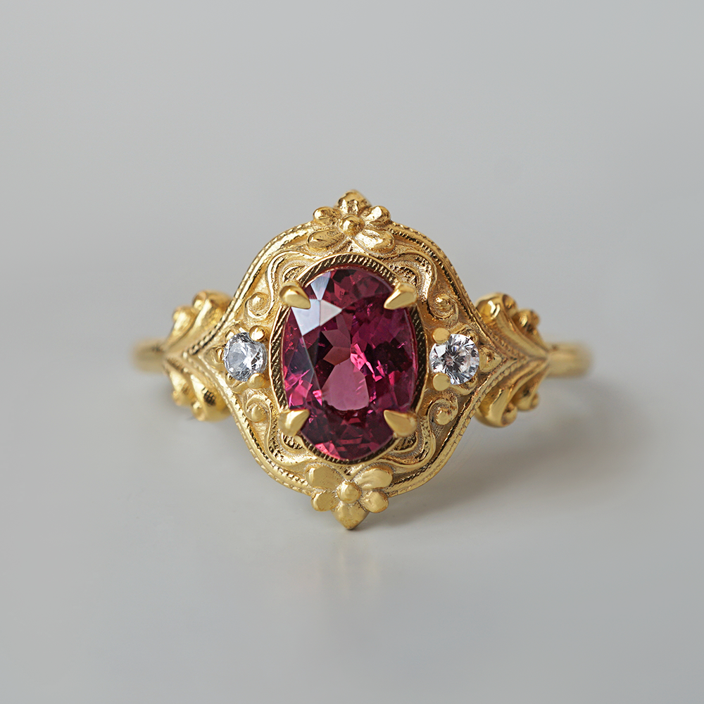 One Of A Kind: Ruby Belladonna Diamond Ring in 14K and 18K Gold