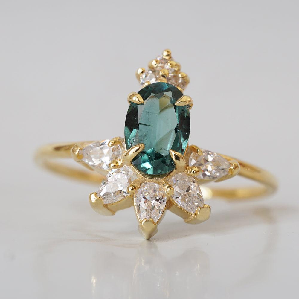 Limited Edition: 14K Green Tourmaline Berry Ring - Tippy Taste Jewelry