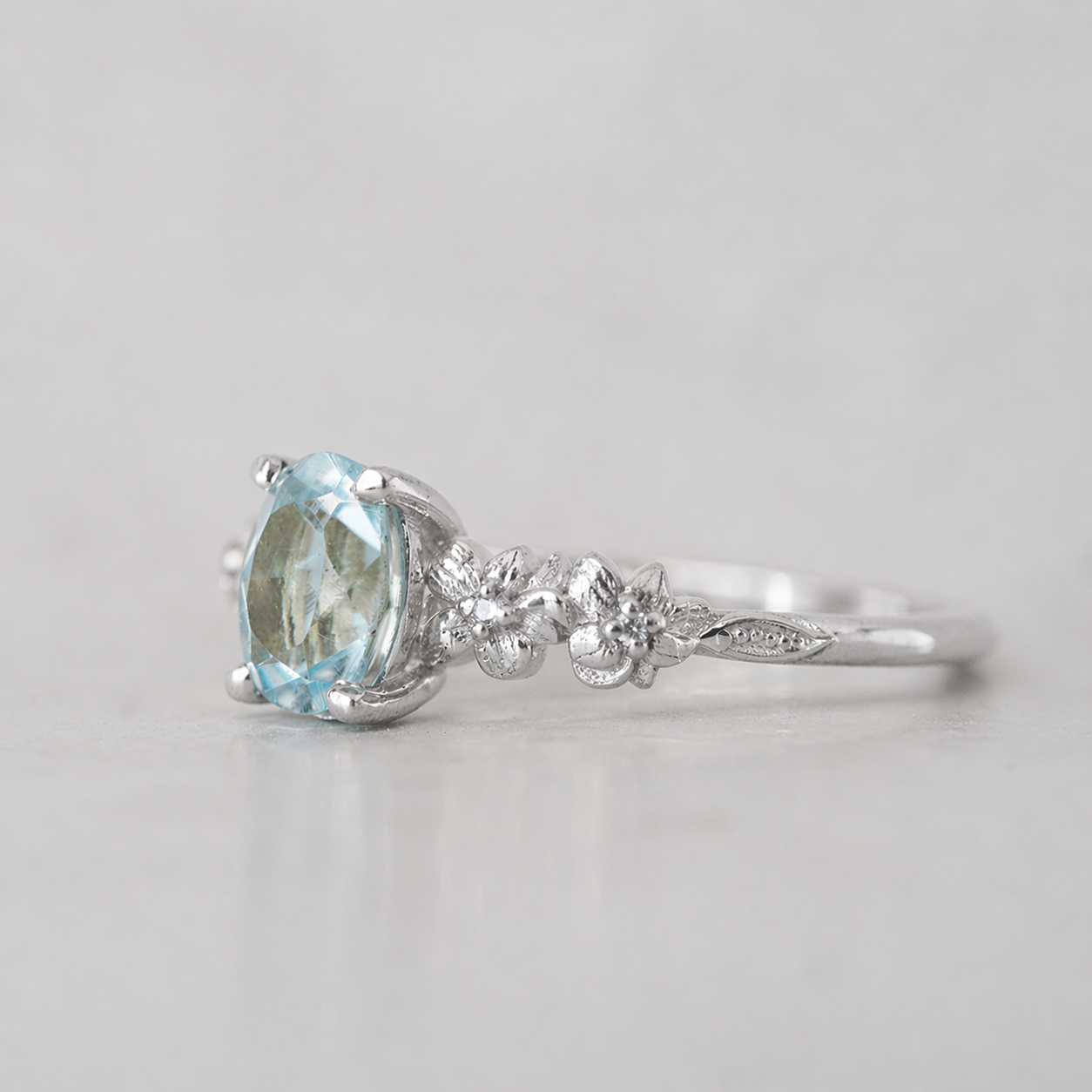 Blue Topaz Bluebell Dream Ring in Sterling Silver