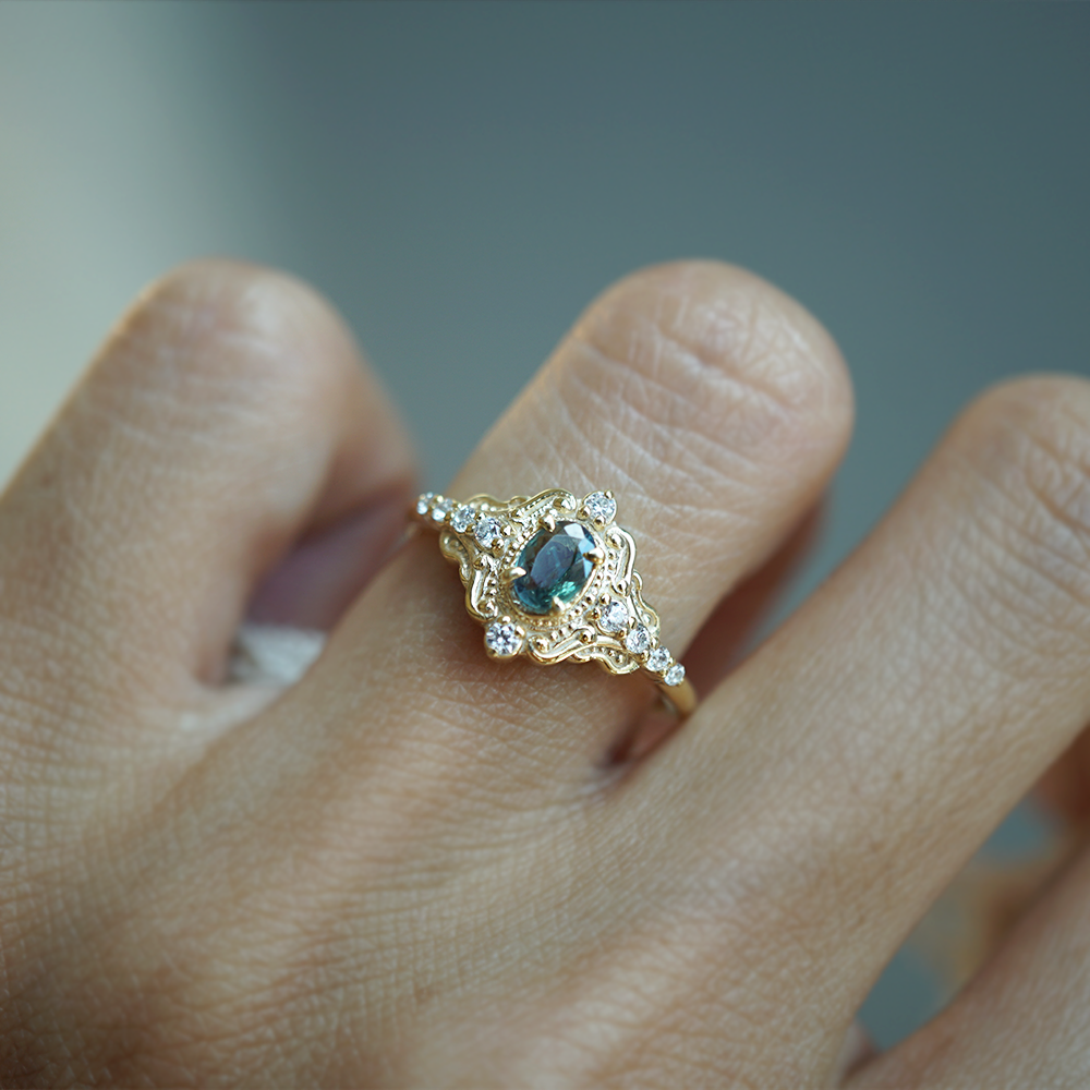 Limited Edition: Quiet Hour Alexandrite Ring in 14K and 18K Gold