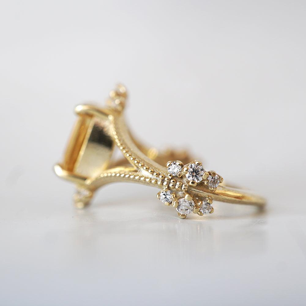 Citrine Portobello Curve Ring in 14K and 18K Gold - Tippy Taste Jewelry
