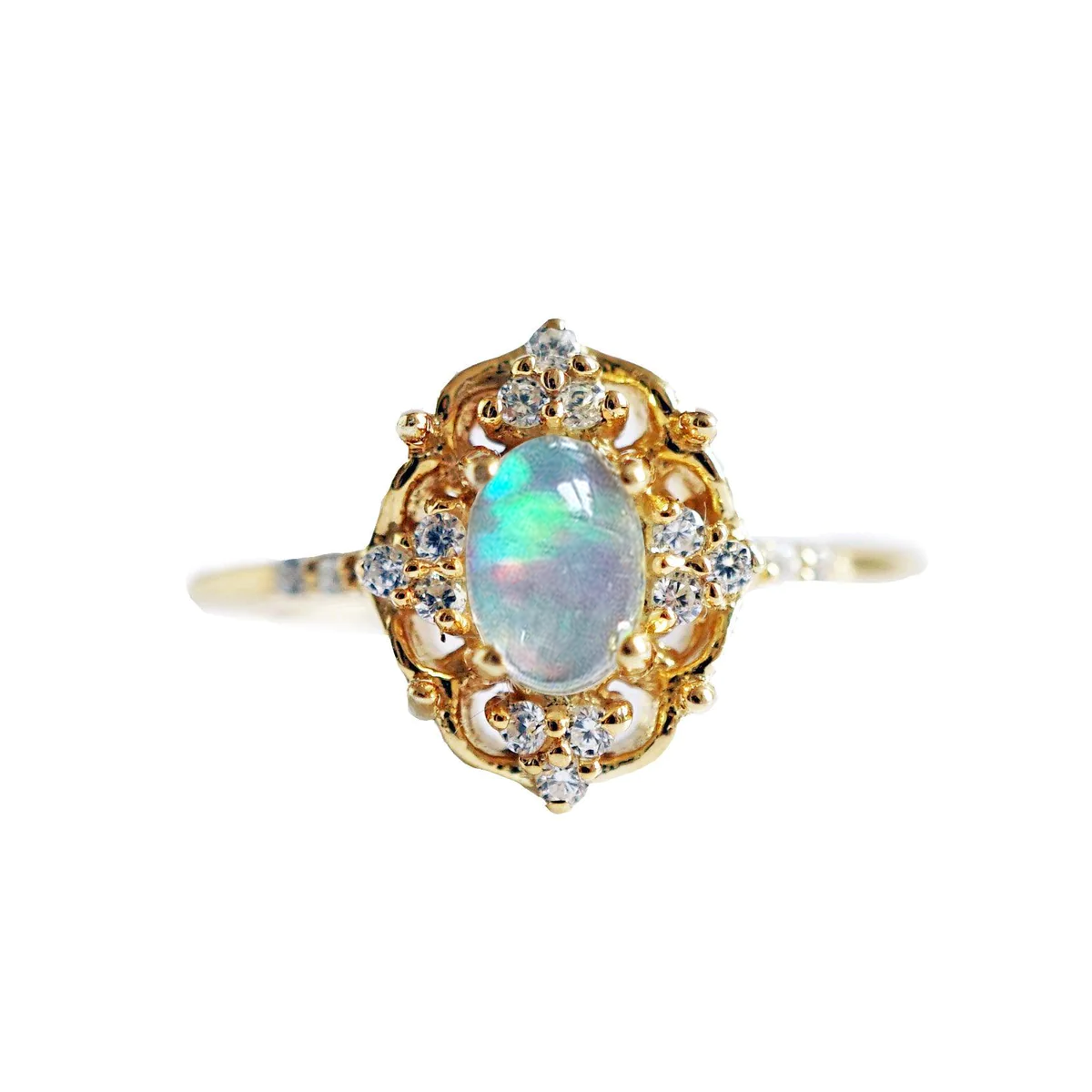 Cosmic Opal Ring in Vermeil, 10K and 14K Gold
