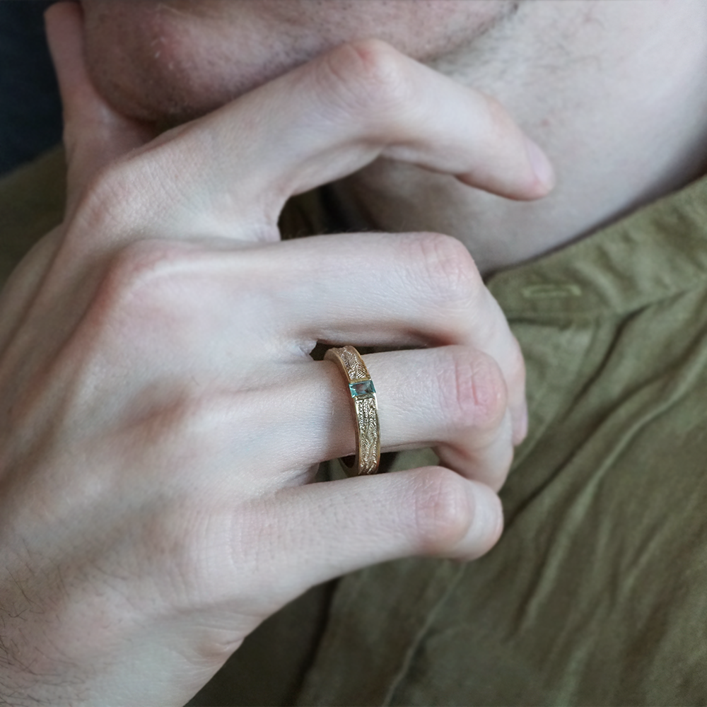 Limited Edition: Alexandrite Dragon Ring in 14K and 18K Gold, 4mm
