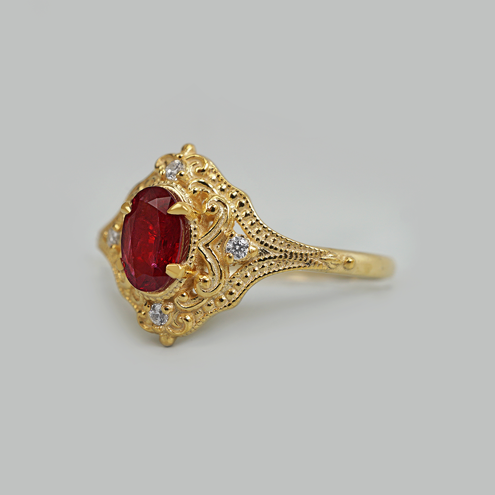 Fiammetta Ruby Ring in 14K and 18K Gold