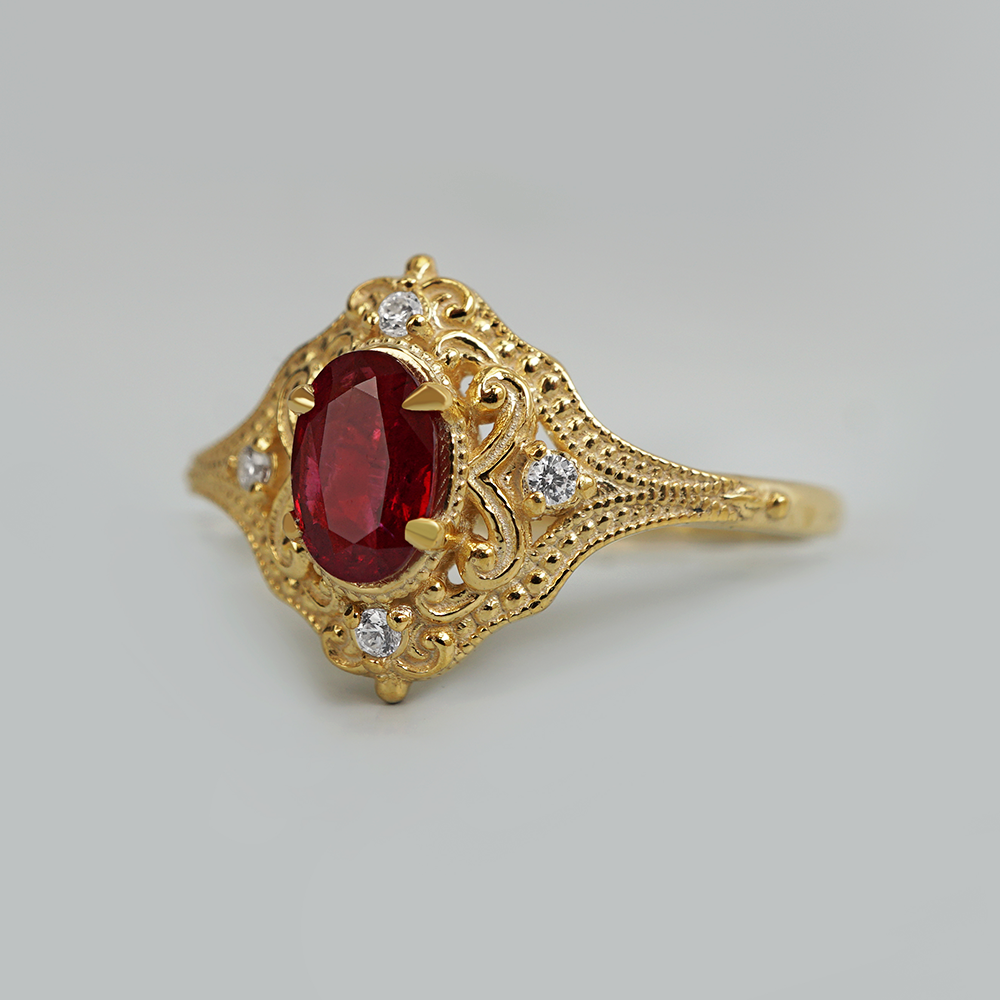 Fiammetta Ruby Ring in 14K and 18K Gold