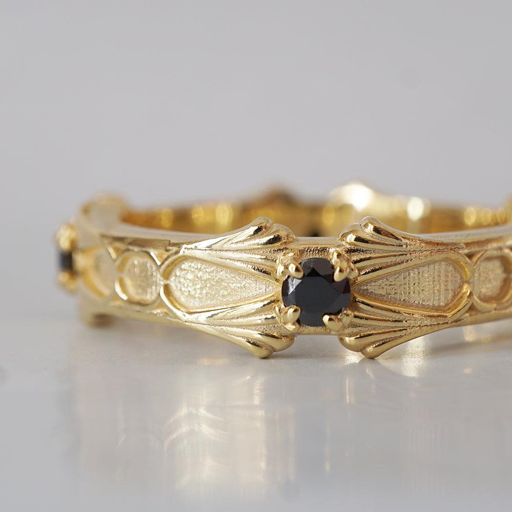 Gothic 14k diamond ring Clearance