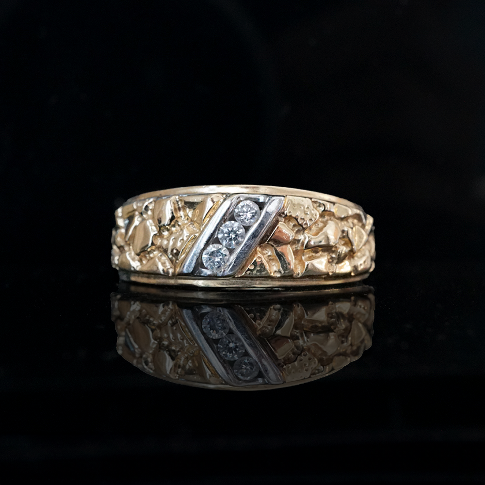 One Of A Kind: Lava Diamond Ring in 14K Gold