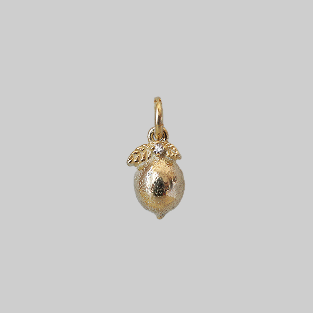 Little Zest, solid gold lemon charm