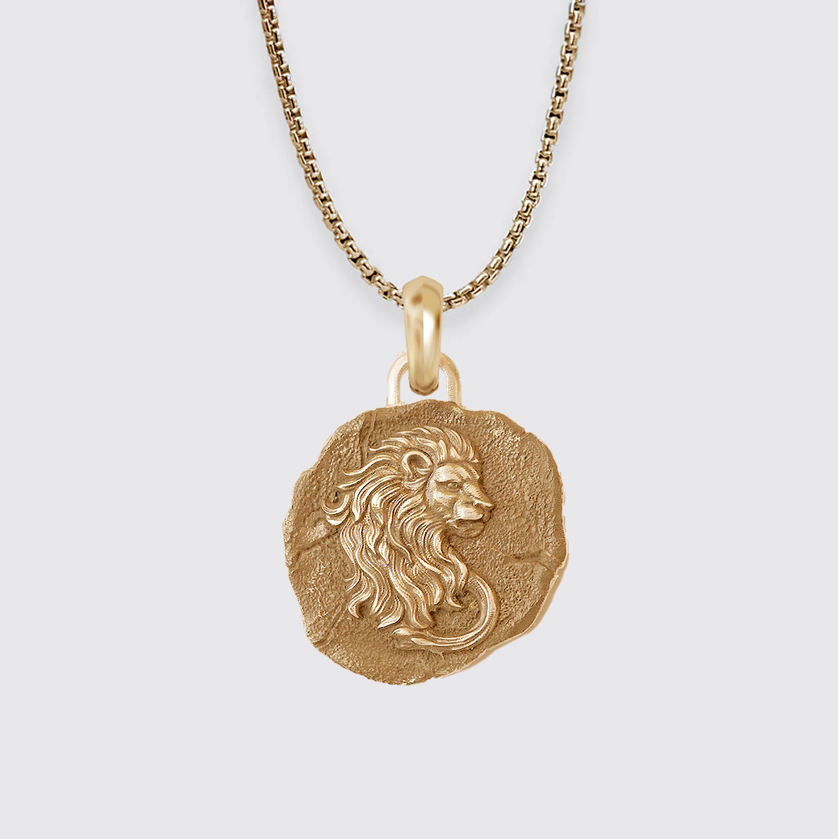 Leo Zodiac Pendant in Sterling Silver and 14K Gold