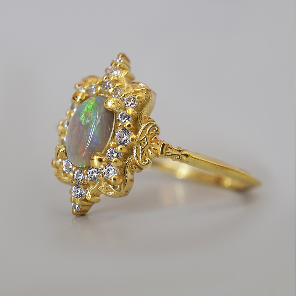 Liora Opal Diamond Ring in 14K and 18K Gold