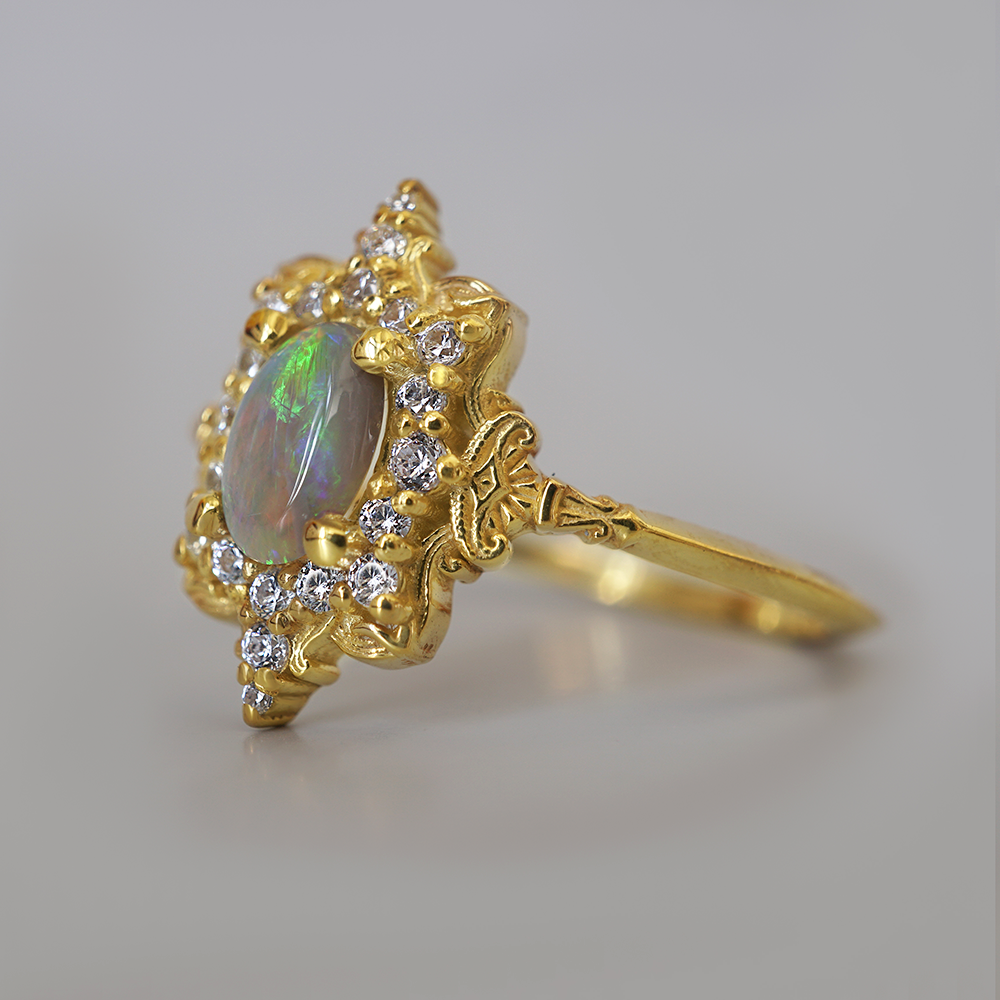 Liora Opal Diamond Ring in 14K and 18K Gold