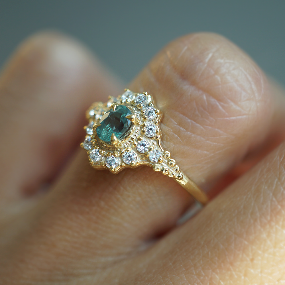 Limited Edition: Moonlit Tide Alexandrite Ring in 14K and 18K Gold