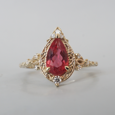 One Of A Kind: Althea Pink Tourmaline Ring in 14K and 18K Gold
