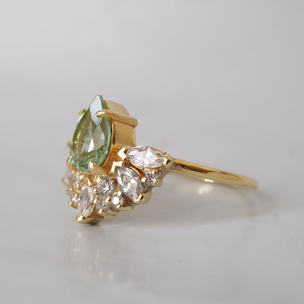 14K Parisian Mint Green Tourmaline Ring - Tippy Taste Jewelry