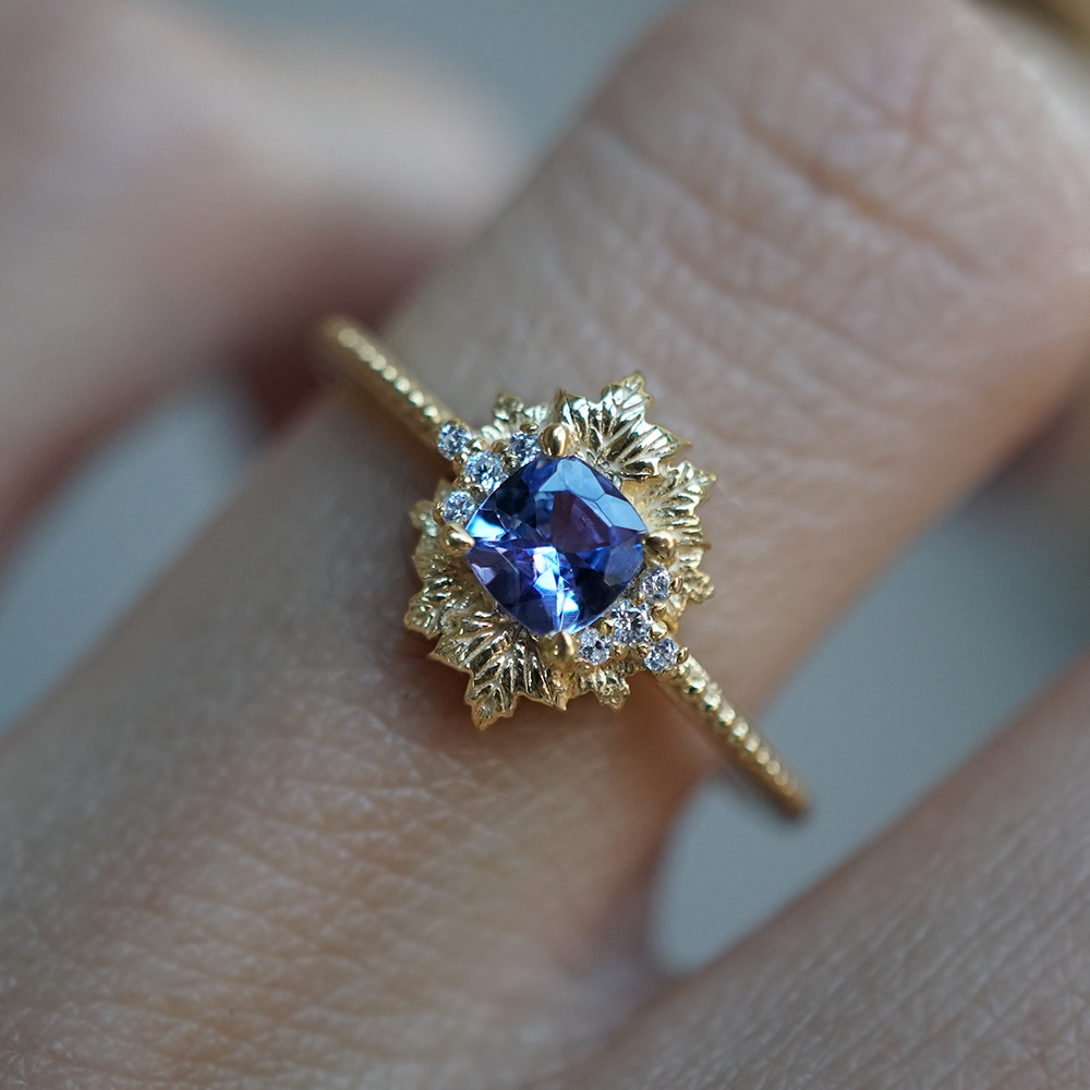 Petals Of Dusk Tanzanite Ring in 14K and 18K Gold