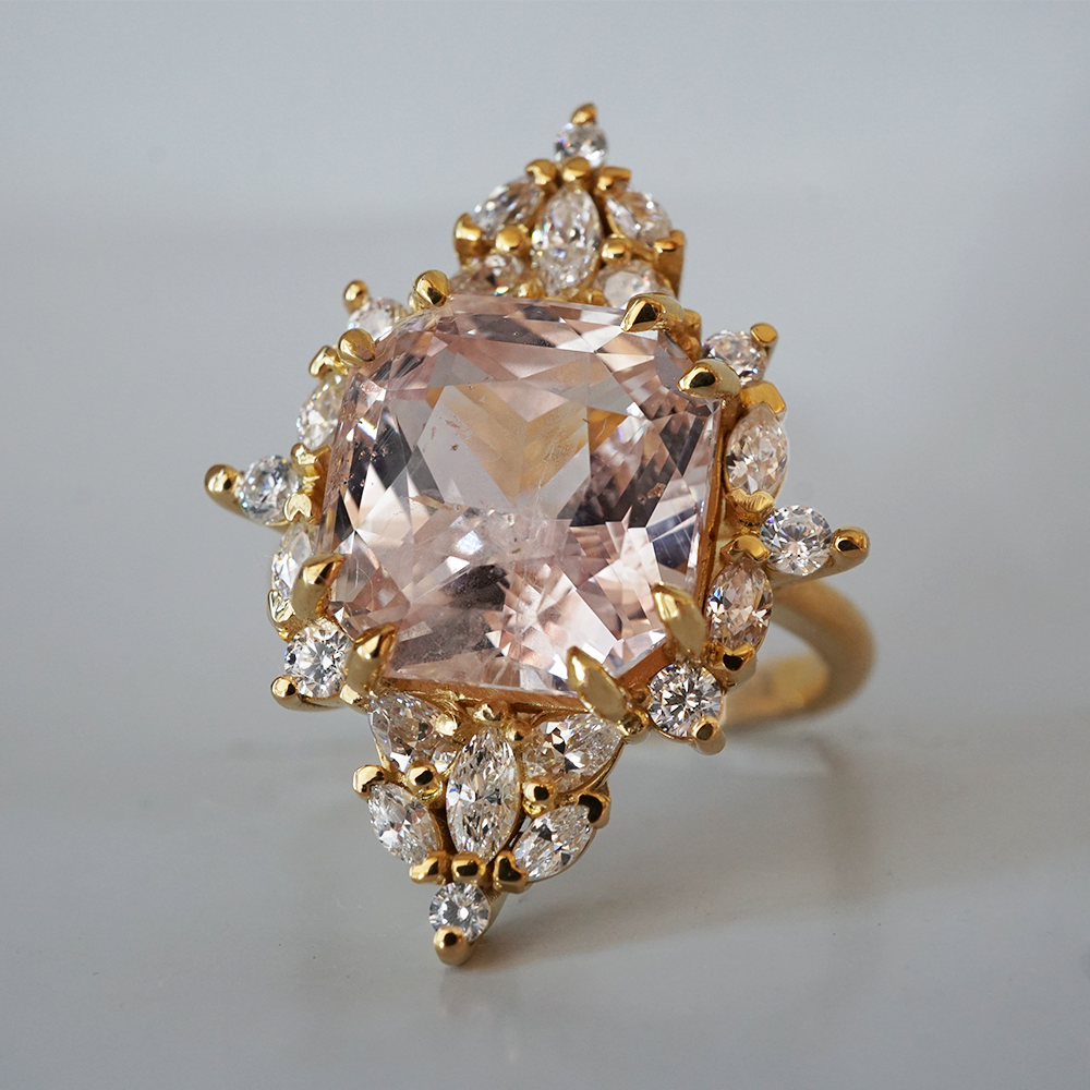 One Of A Kind: Majestic Pink Sapphire Diamond Ring