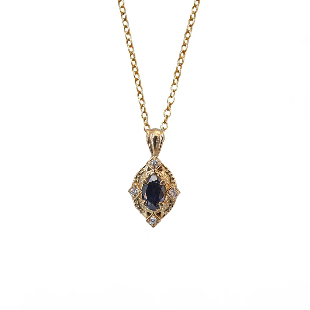 Cairo Moonlight Blue Sapphire Necklace